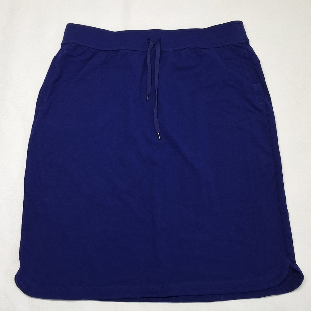 Tek Gear Dry Tek Women's Blue Elastic Waist Drawstring Long Skirt Plus Size XXL